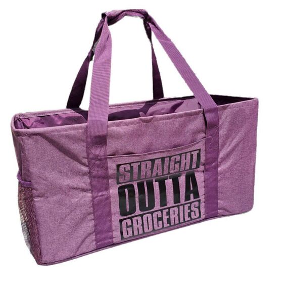 "STRAIGHT OUTTA GROCERIES" Multipurpose Tote - Picture 4 of 13